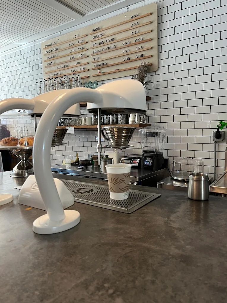Square reader on the counter at Kin Café